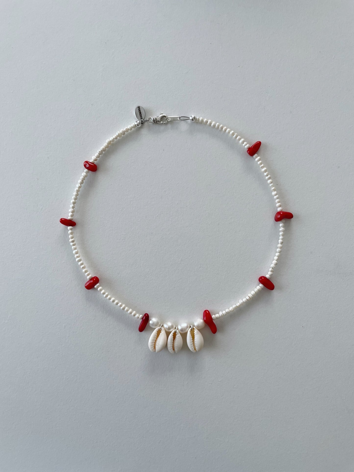 coral pearl choker