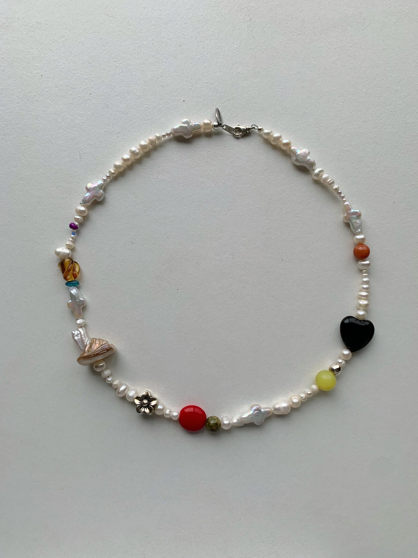 pearl heart necklace