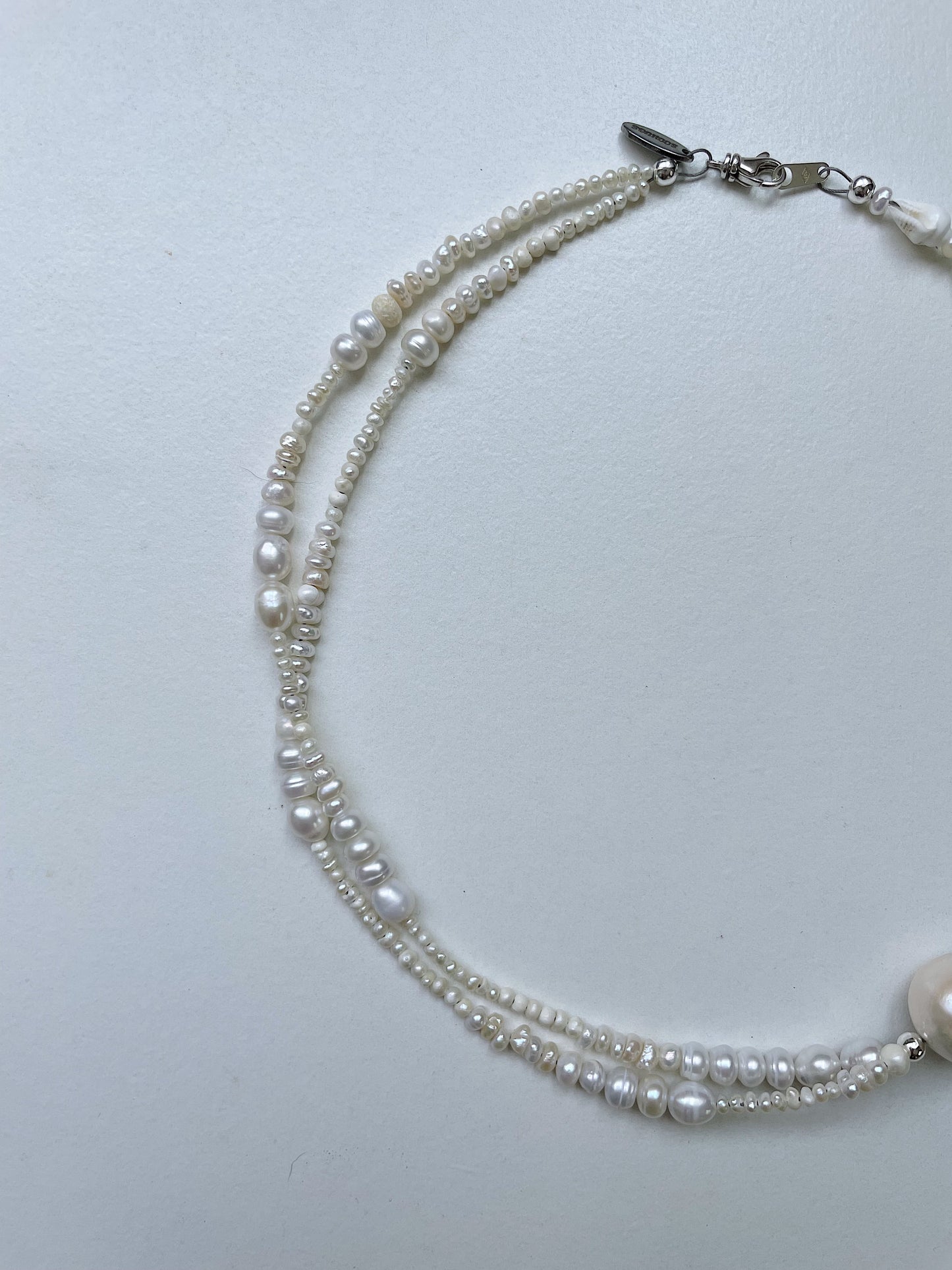 pearl wave twist necklace