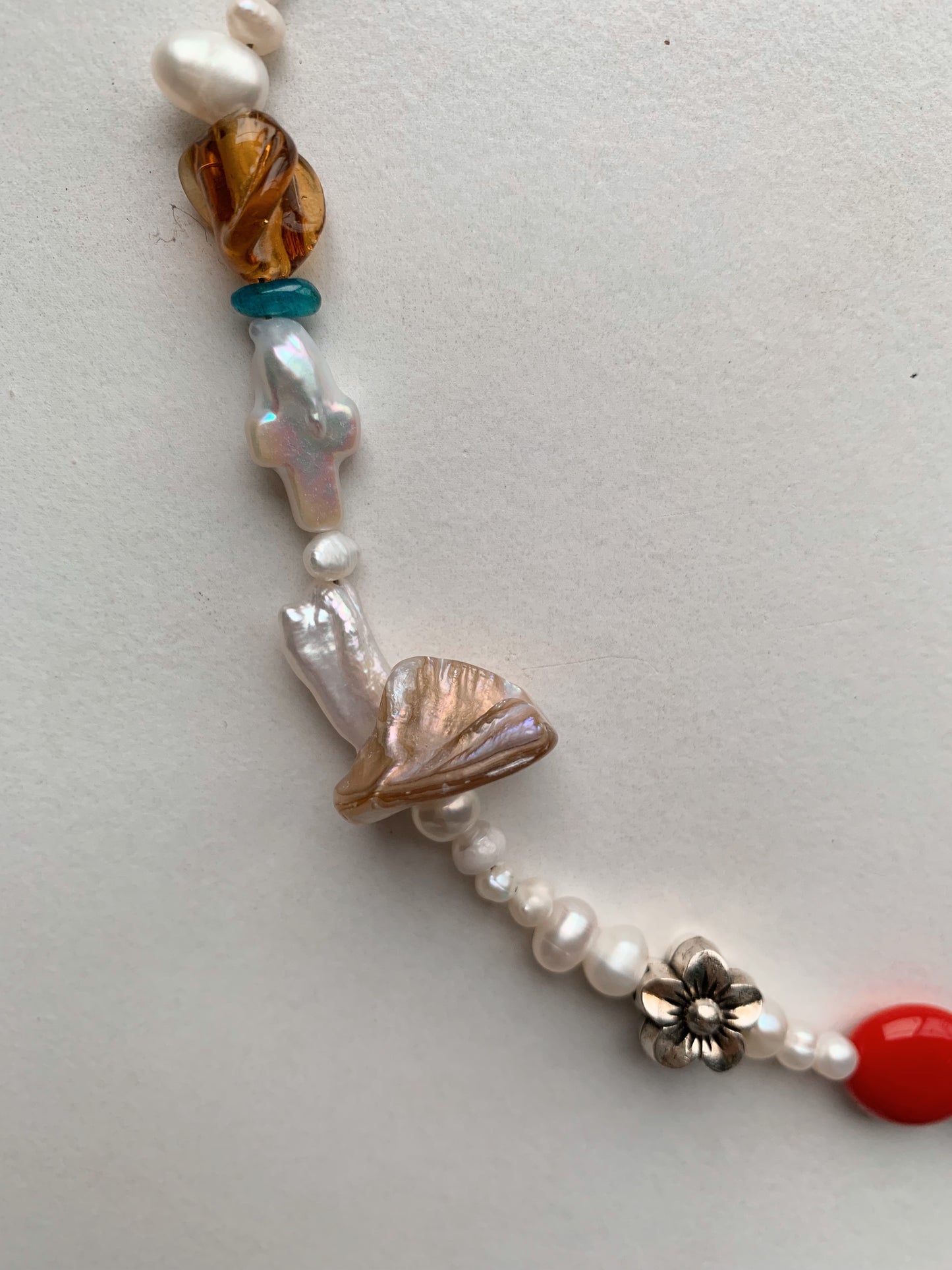 pearl heart necklace