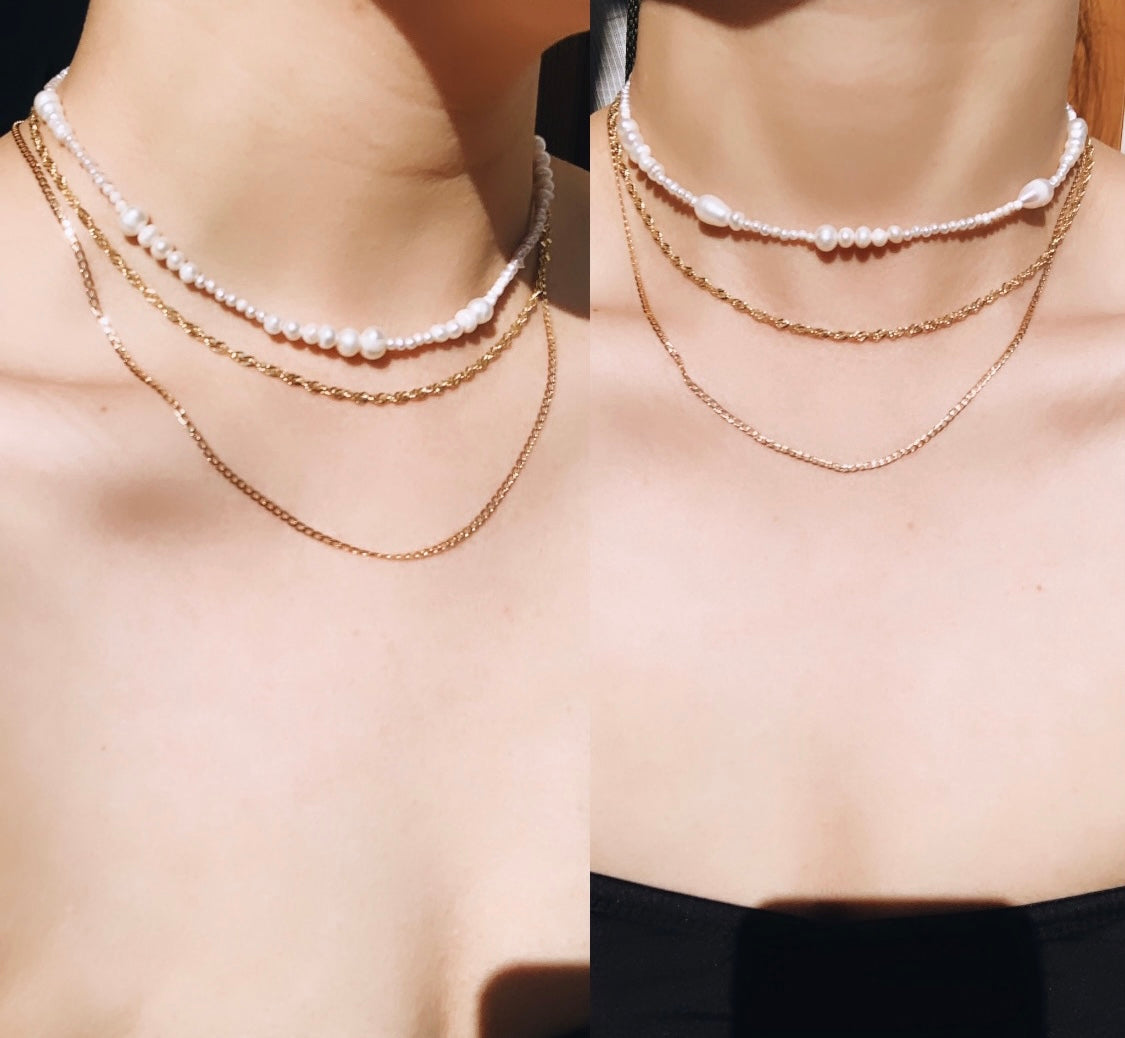 【twinny】pearl wave choker
